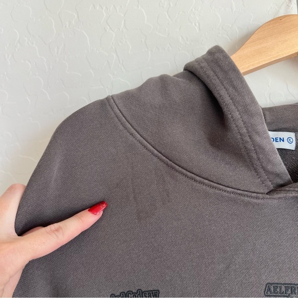 Aelfric Eden Blurry Shadow Print Oversized Sweatshirt Pullover Hoodie - Picture 3 of 7